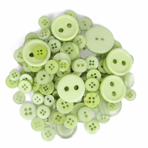 Trimits Assorted Craft Buttons in light greens