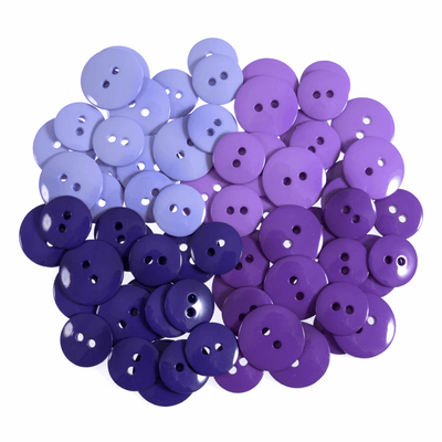 Trimits waterfall craft buttons in purples