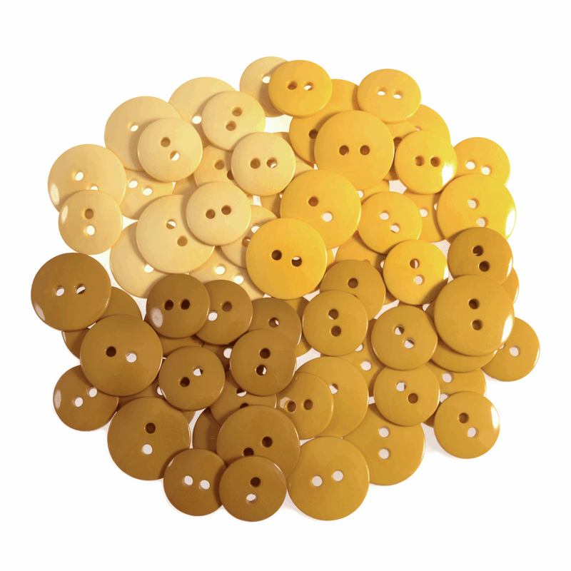 Trimits waterfall craft buttons in yellows