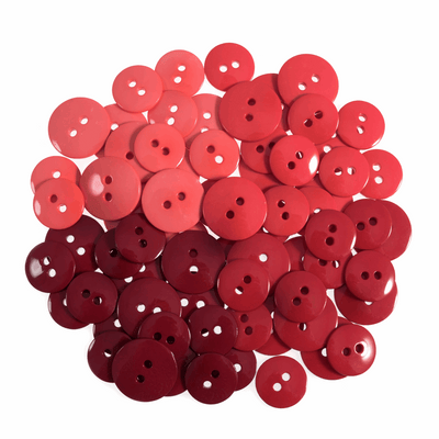 Trimits waterfall craft buttons in reds