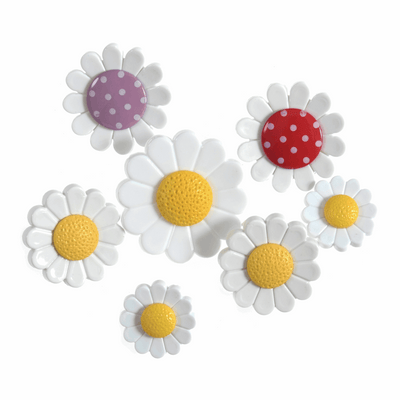 Trimits Novelty flower Buttons with daisies