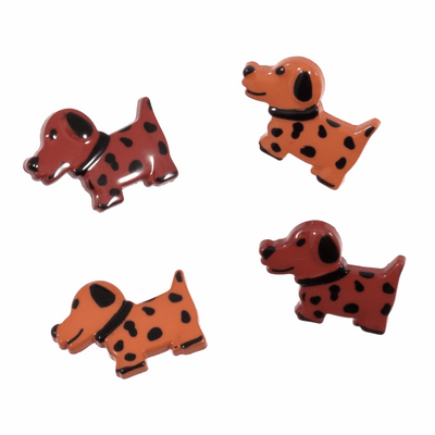 Trimits Novelty Animals Buttons with brown dogs