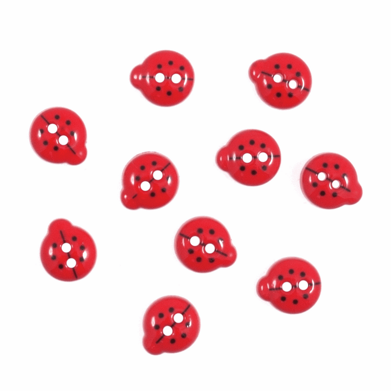 Trimits Novelty Bugs & Insects Buttons with mini red ladybirds