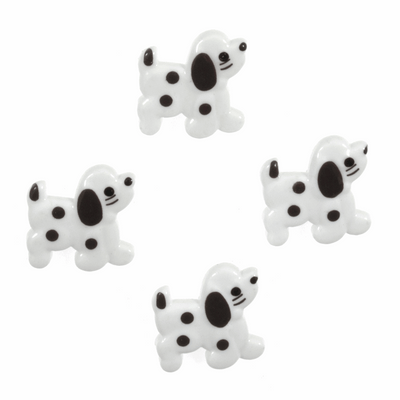 Trimits Novelty Animals Buttons with black and white spotty dogs
