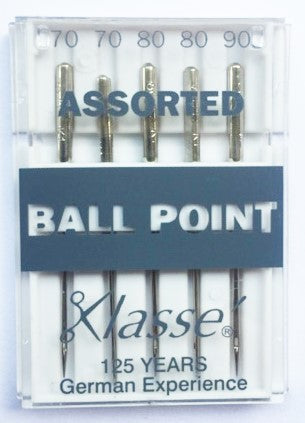 Klasse Sewing Machine Needles in assorted ball point