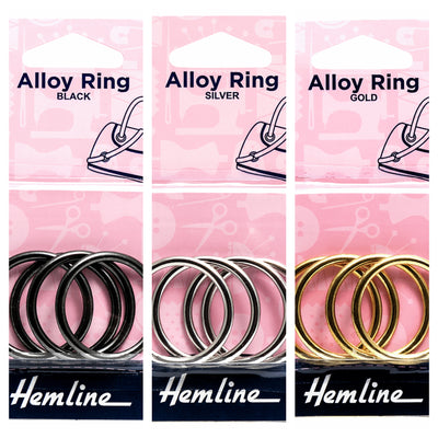 Hemline Alloy Rings Pack of 4