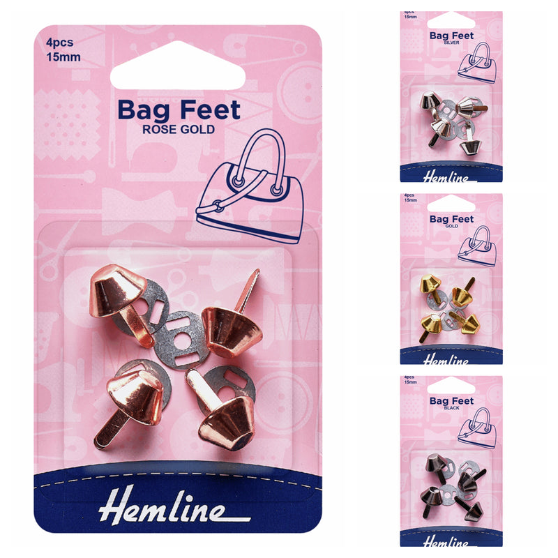 Hemline bag feet studs for bag making pack of 4