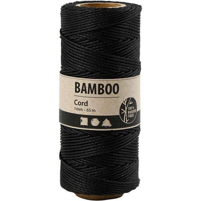 1mm 100% natural Bamboo Cord in black