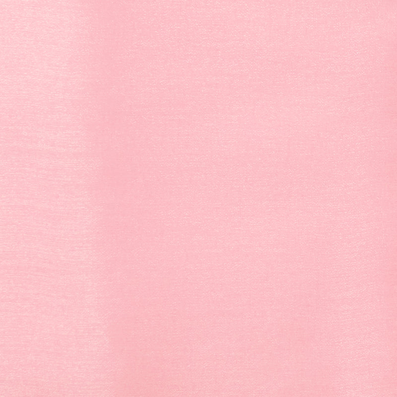 Swatch of Chinese crystal shimmer organza fabric in pale pink