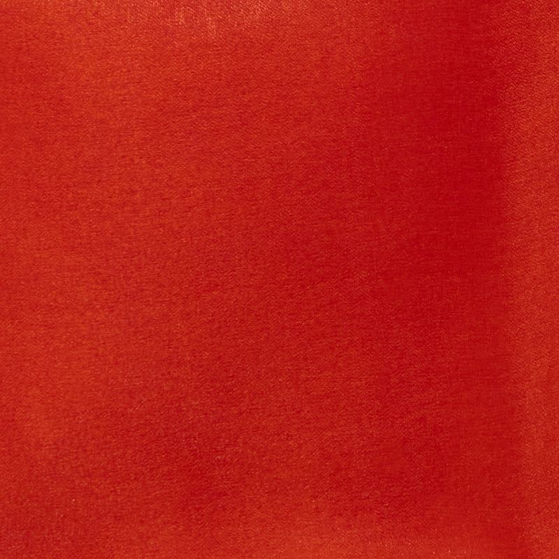 Swatch of Chinese crystal shimmer organza fabric in red