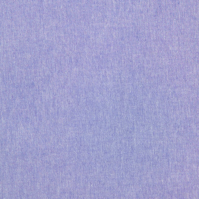 Swatch of classic 100% cotton chambray fabric in light blue