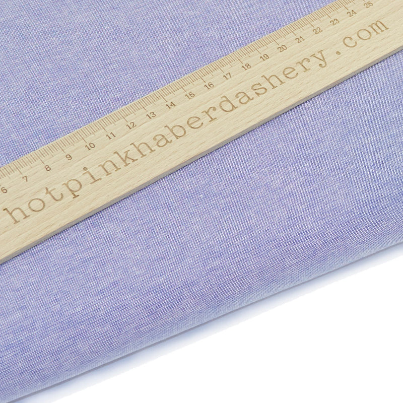Classic 100% cotton chambray fabric in light blue