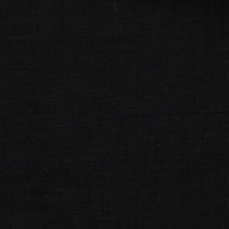 Swatch of 100% cotton fire-retardant muslin extra wide fabric in Black