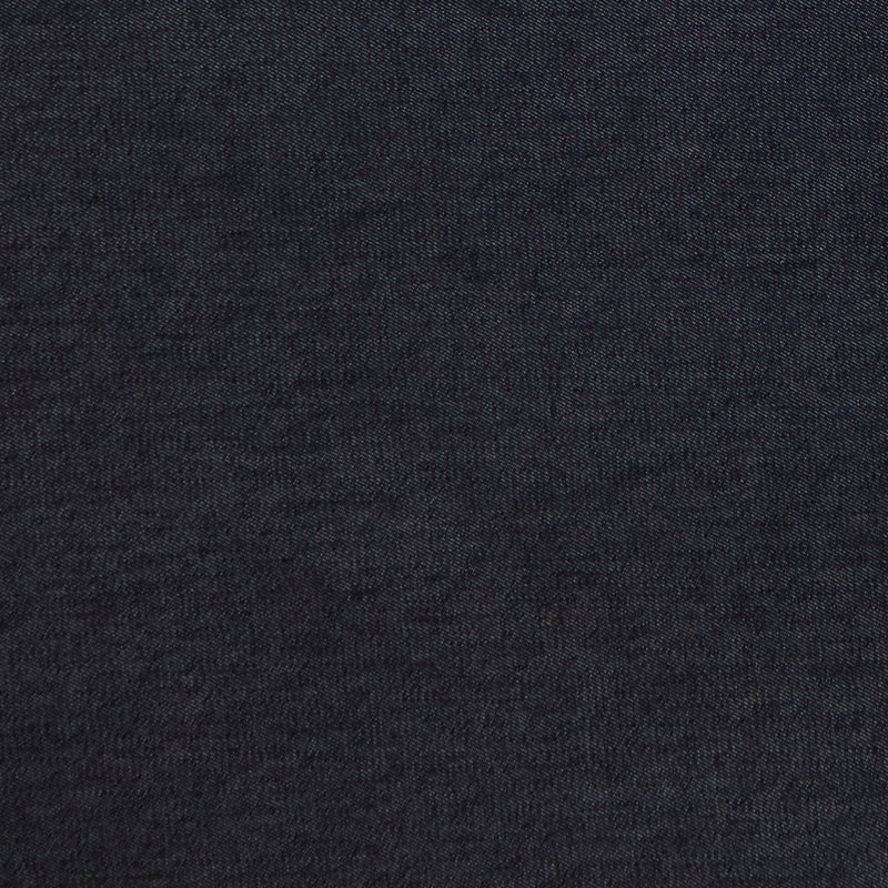Swatch of yarn dyed stretch denim fabric in black