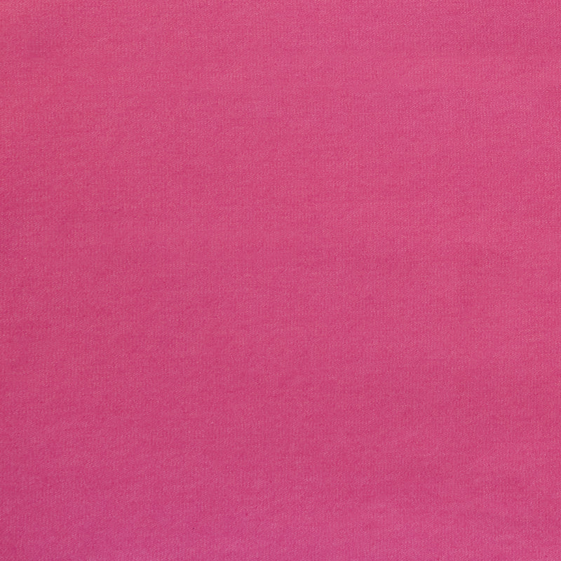 Swatch of yarn dyed stretch denim fabric in fuchsia pink