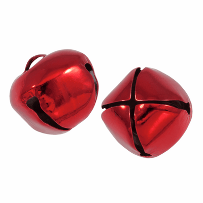 Red Christmas Trimits 30mm jingle bells. Pack of 2.