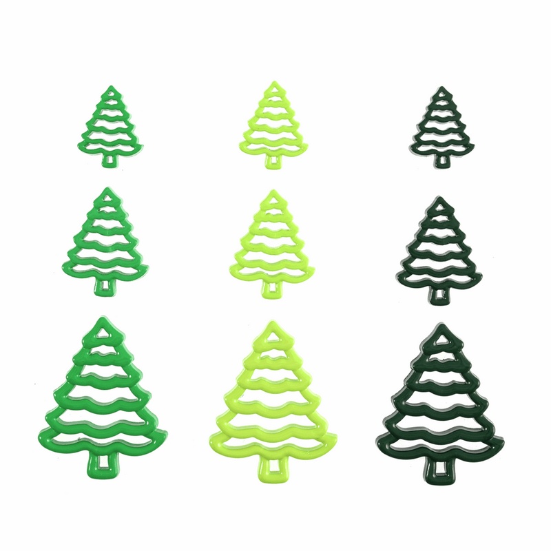 Trimits cute, festive Christmas Tree Buttons in green