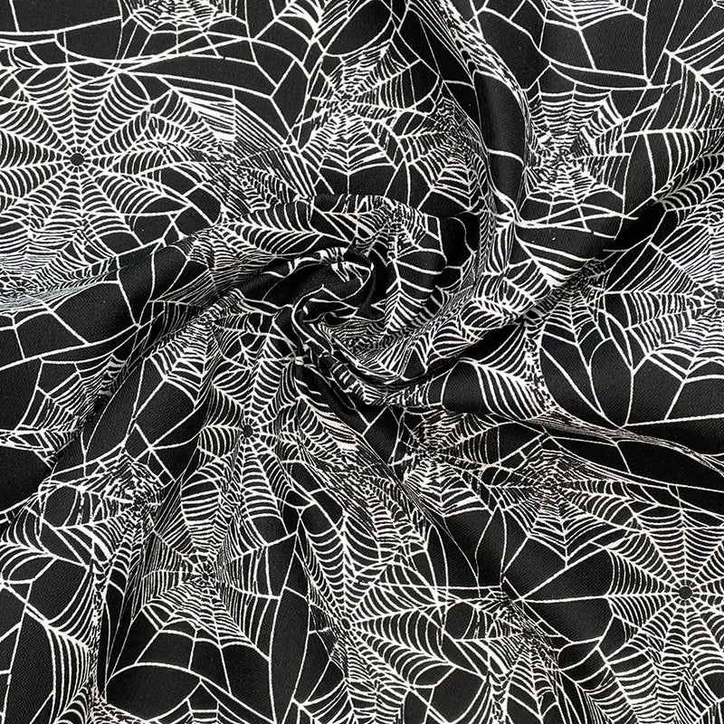 Spooky Spiderwebs Halloween fabric