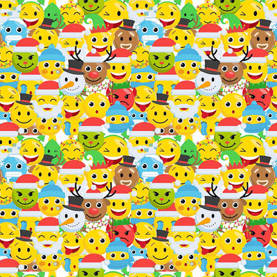 emoji Christmas fabric