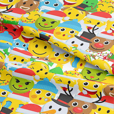 emoji Christmas fabric