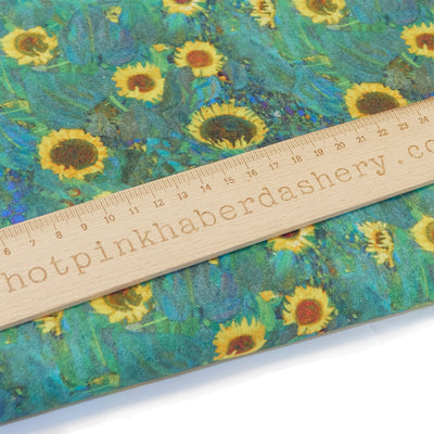 Klimt's sunflowers 100% printed cotton fabric