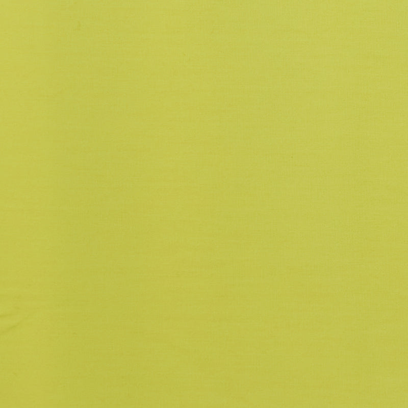 Swatch of plain 100% cotton poplin fabric by Rose and Hubble in chartreuse green 