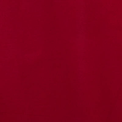 Swatch of plain 100% cotton poplin fabric by Rose and Hubble in claret red