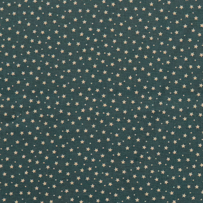 Elegant stars and tiny dots print 100% cotton poplin fabric by Rose and Hubble in green