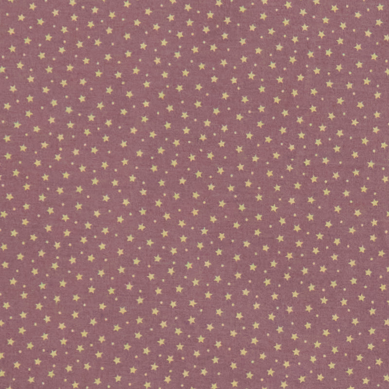 Elegant stars and tiny dots print 100% cotton poplin fabric by Rose and Hubble in lilac