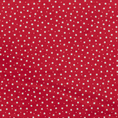 Elegant stars and tiny dots print 100% cotton poplin fabric by Rose and Hubble in red