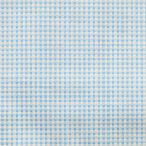 Gingham cotton fabric, gingham fabric 100% cotton poplin fabric by Rose and Hubble on Blue