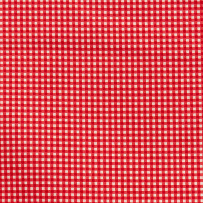 Gingham cotton fabric, gingham fabric 100% cotton poplin fabric by Rose and Hubble on Red