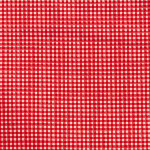 Gingham cotton fabric, gingham fabric 100% cotton poplin fabric by Rose and Hubble on Red