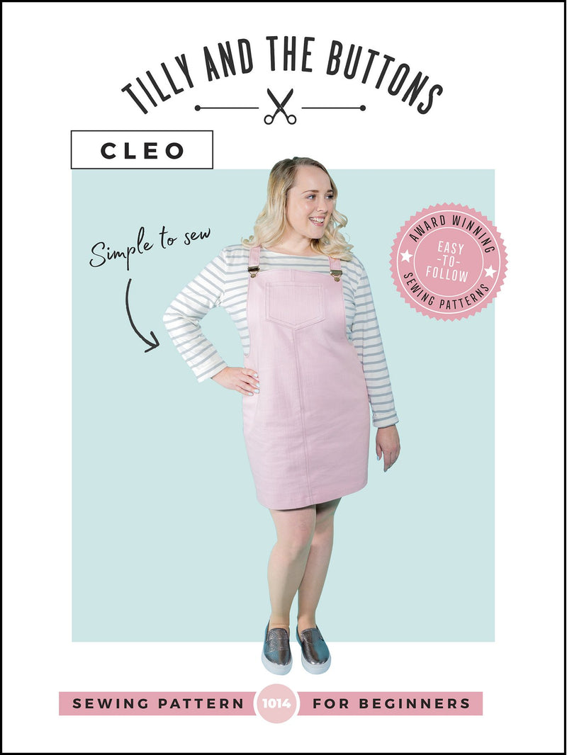 Cleo Dungaree Dress Sewing Pattern by Tilly and the Buttons