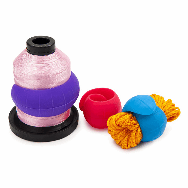 Thread Spool Wraps Pack of 3 in purple, red and blue