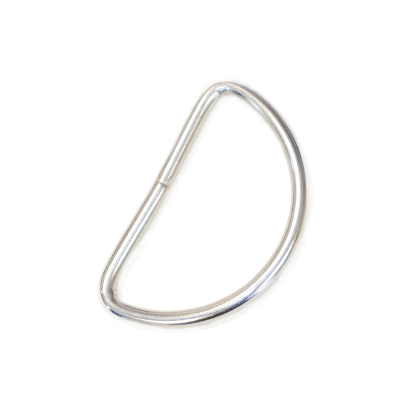 25mm metal D ring in silver