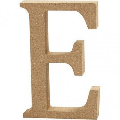 Capital letter E – MDF Wooden letter – 13cm