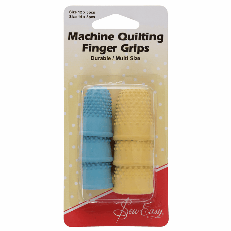 Sew Easy Machine Quilting Finger Grips yellow and blue