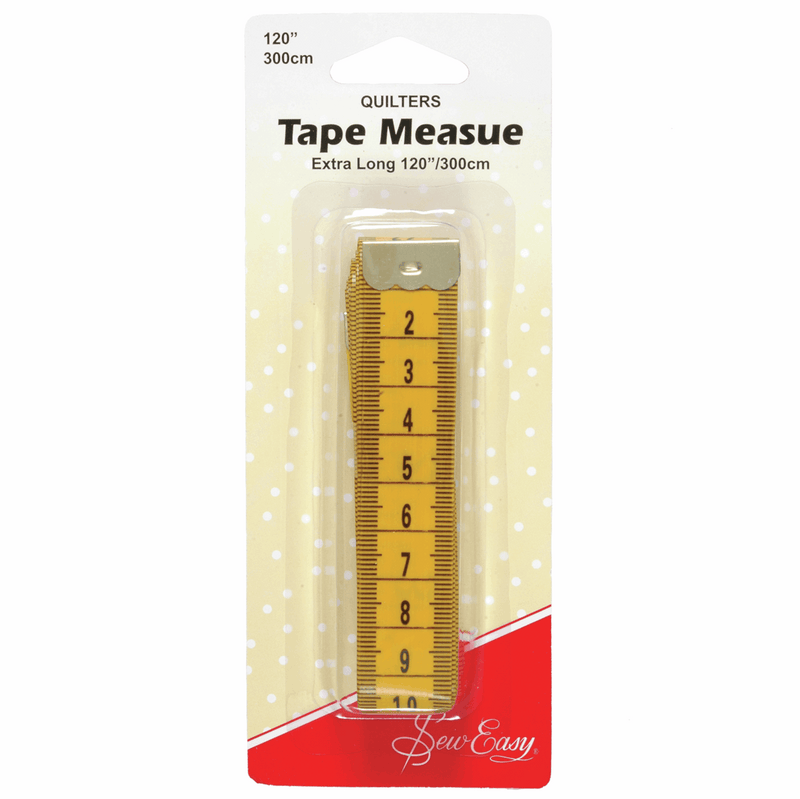 Sew Easy yellow Quilters Tape Measure 300cm