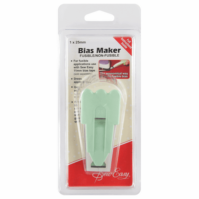 Sew easy fusible bias tape maker for fabric in 25mm green