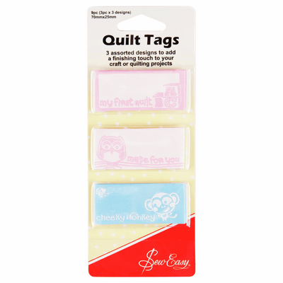 Sew Easy Quilt Tags Assorted Designs, quilted for design