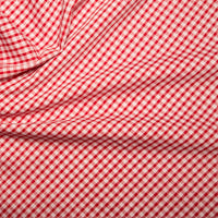 Gingham 1/8 Check – Polycotton Fabric - 114cm Wide – Hot Pink Haberdashery