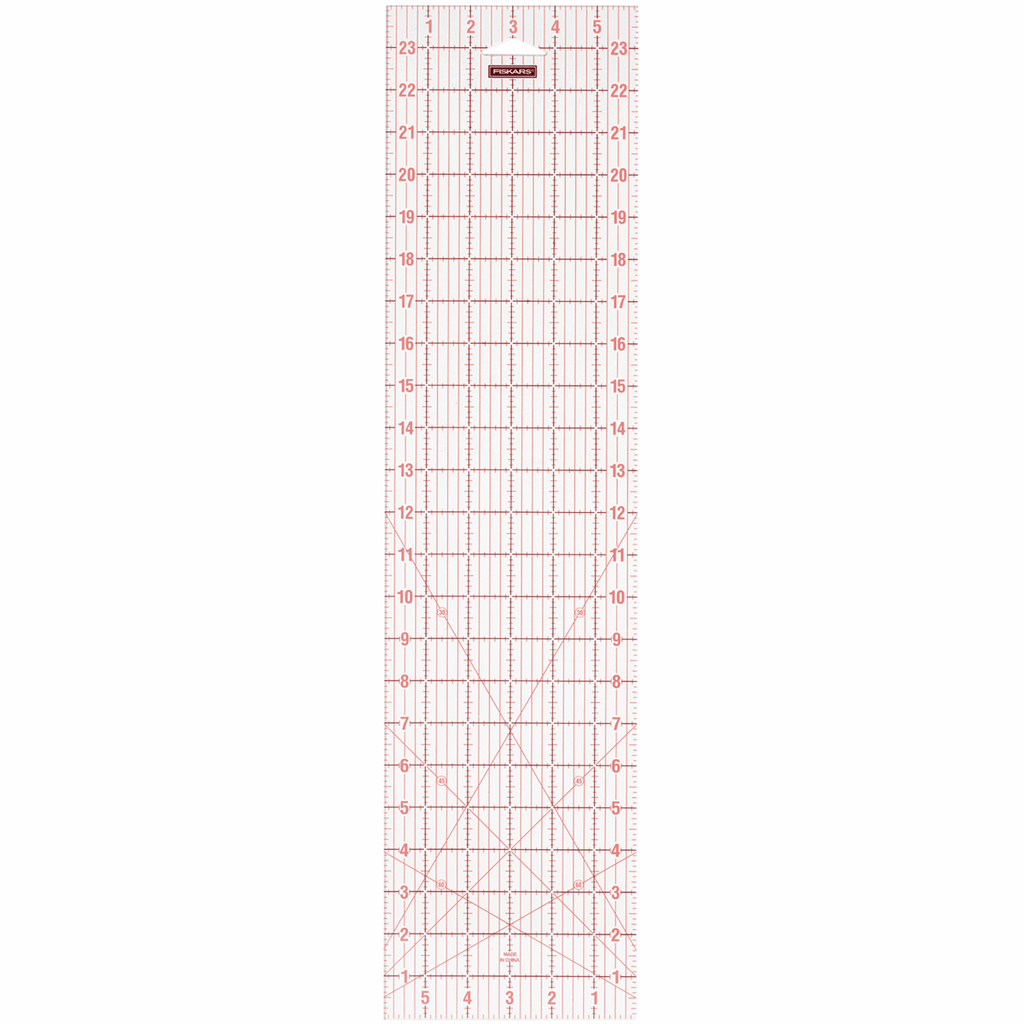 Fiskars Acrylic Ruler - 6 x 24in – Hot Pink Haberdashery