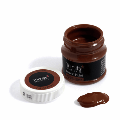 Trimits fabric paint pot - dark brown