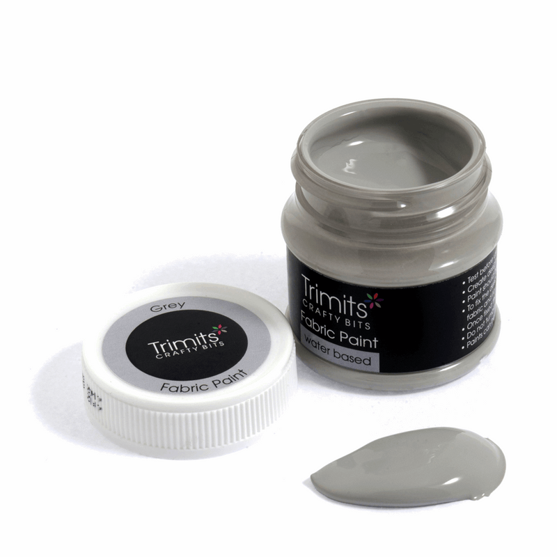 Trimits fabric paint pot - grey