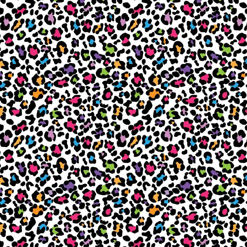 Swatch of funky leopard print 100% cotton fabric by Chatham Glyn