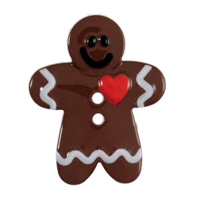 Trimits gingerbread man Christmas button