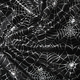 Halloween foil spiders and spider webs
