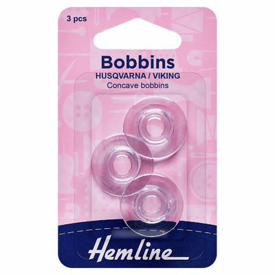 Hemline Husqvana/Viking/PFAFF Plastic Bobbins in 10mm