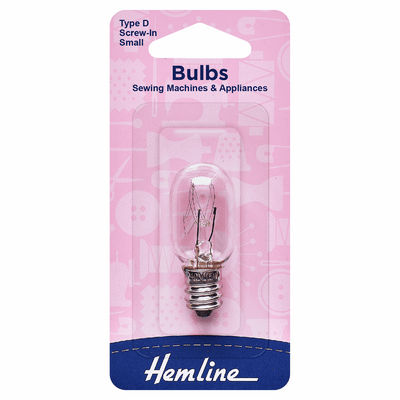Hemline screw-in small Type D 15w 240v bulb for sewing machines and appliances